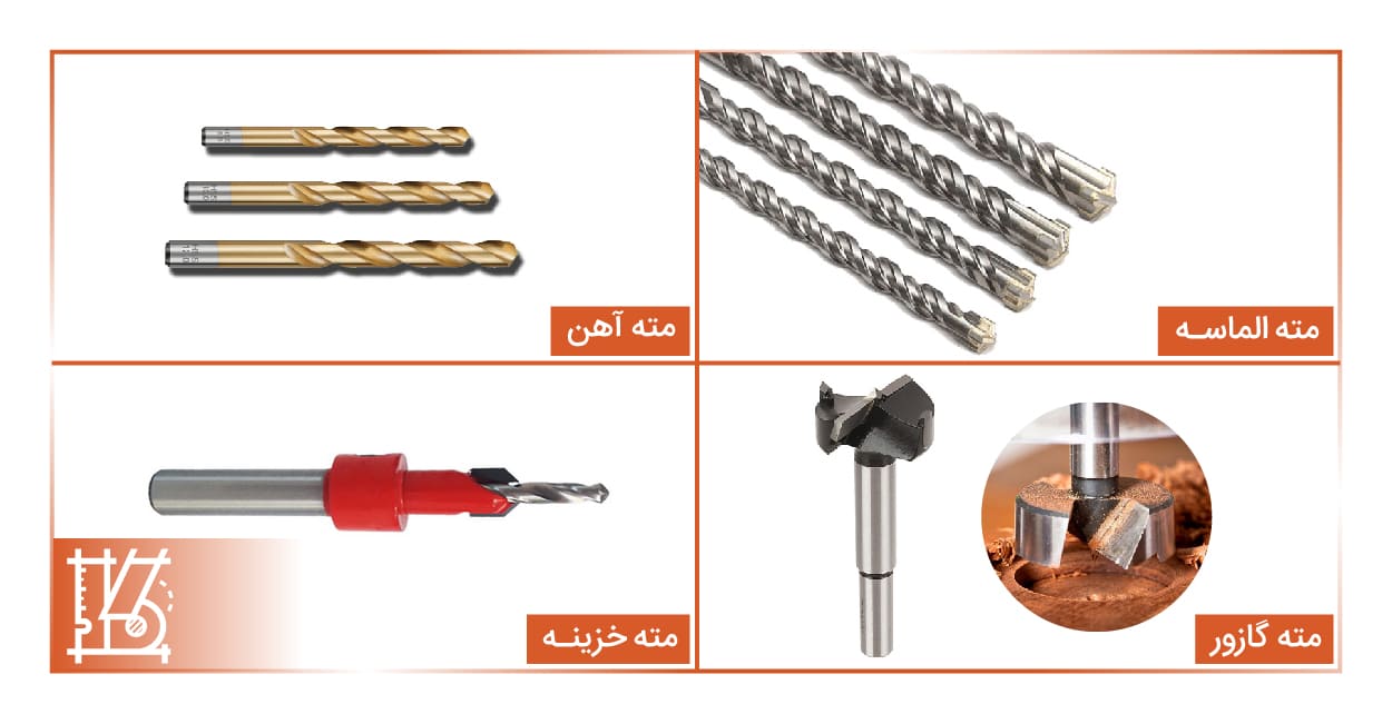 انواع مته و کاربرد آن ها