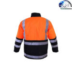 کاپشن راهداری مشکی نارنجی