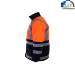 کاپشن راهداری مشکی نارنجی